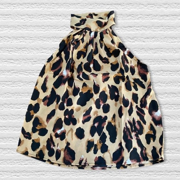 Leopard Print Halter Blouse - Picture 6 of 10